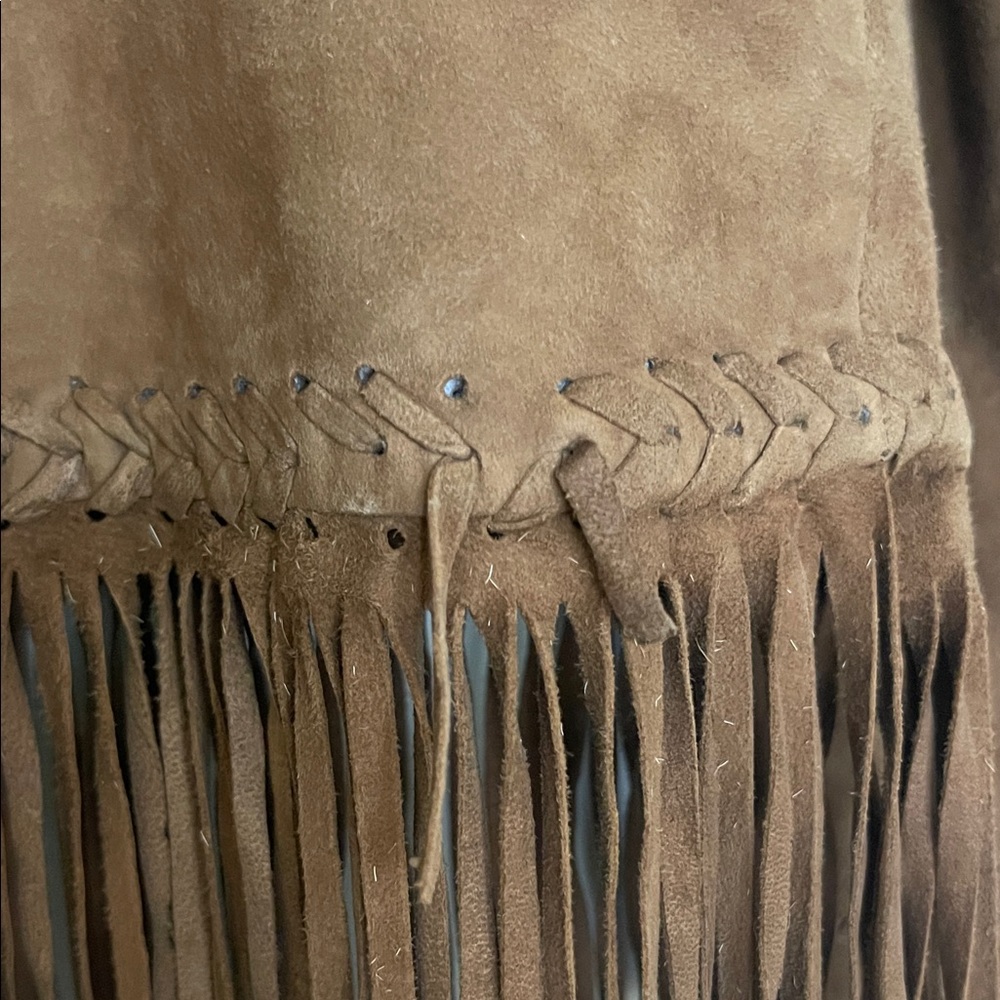 western native Brown Suede Fringe Jacket vintage - Picture 16 of 17